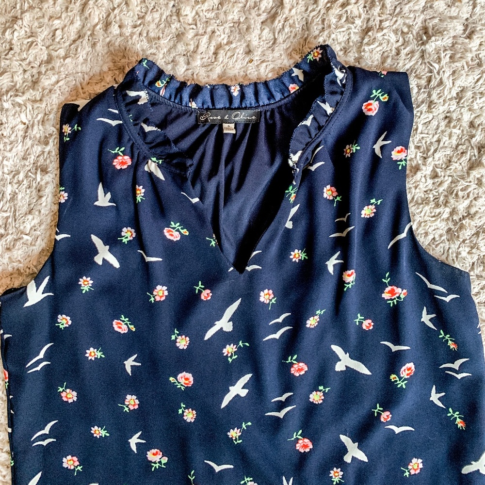 Navy Blue Sleeveless Dress